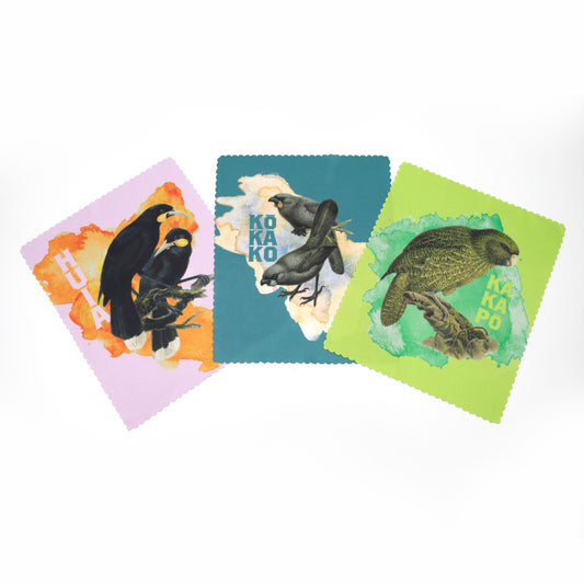 Te Āmiki - Native Birds Lens Cloth